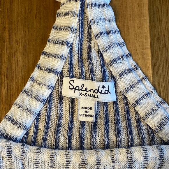 Splendid Striped Tank Top Linen Cotton Blend Resort Travel Vacation Womens XS - Picture 5 of 10